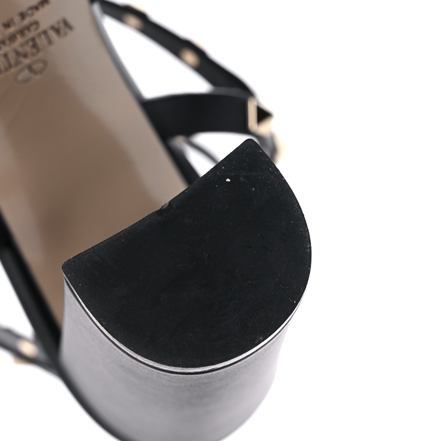 Valentino Garavani Calfskin Rockstud 90mm City Sandals 41 Black 8 of 9