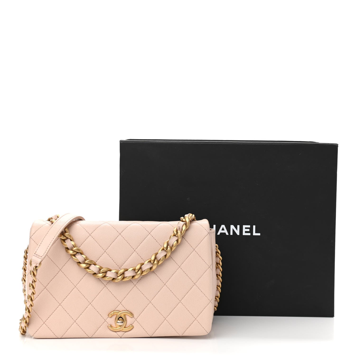 Chanel Caviar Quilted Medium Fashion Therapy Flap Beige 14 of 14
