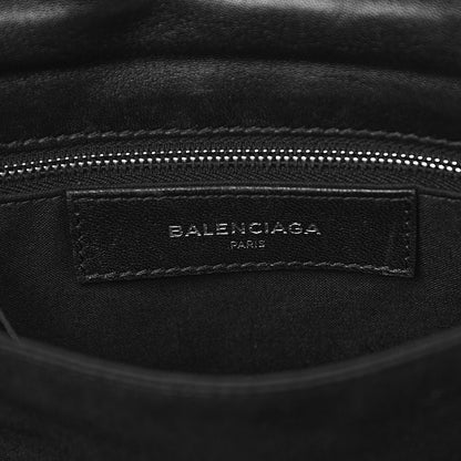 Balenciaga Chevre Gold Metallic Edge Hardware Envelope Clutch Black 6 of 10