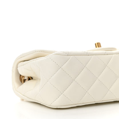 Chanel Lambskin Quilted Mini Rectangular Pearl Crush Flap White 9 of 11