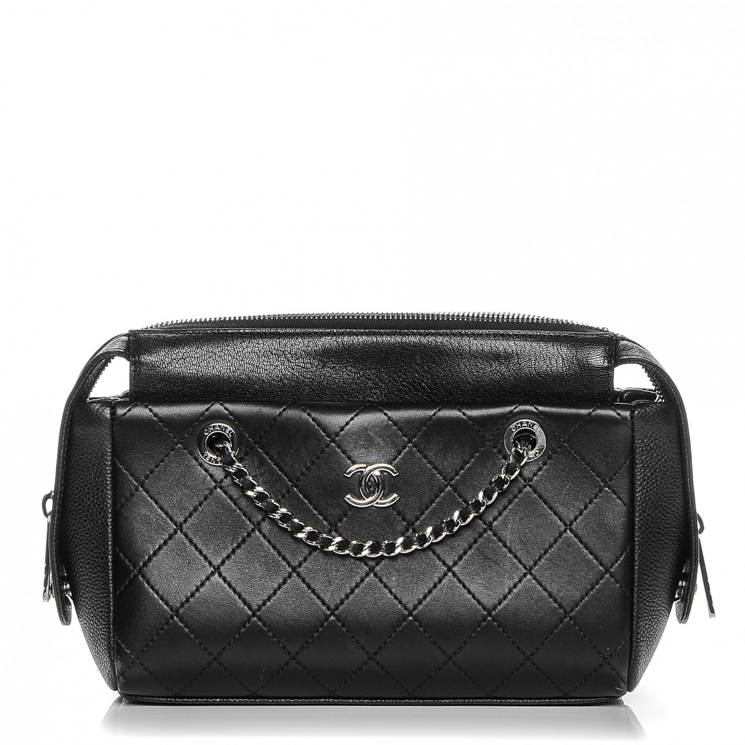Chanel Caviar Calfskin Quilted Magnetic Shoulder Bag Black 1 of 12