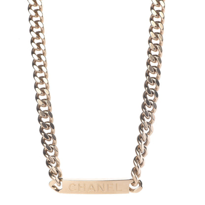 Chanel Oversized Chain Logo Necklace Gold 1 of 6
