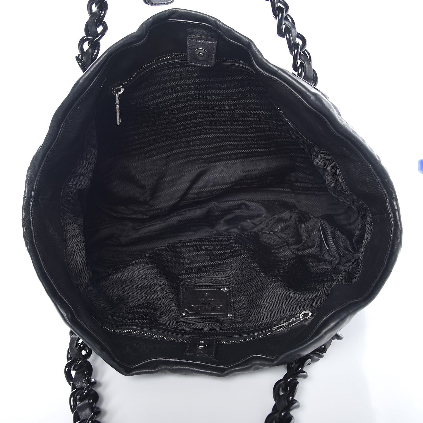 Tessuto Nylon Stripes Tote Black