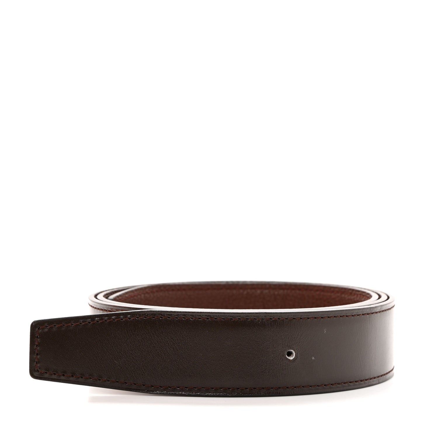 Box Togo 32mm Belt Strap 90 Chocolate Rouge H