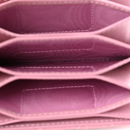 Christian Dior Patent Cannage Lady Dior 5-Gusset Card Holder Rose Clair 5 of 6