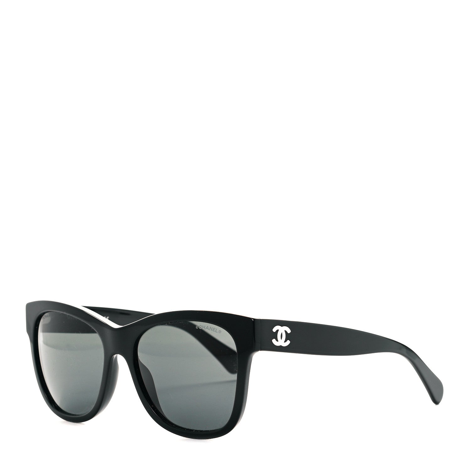 Chanel Acetate Polarized Square CC Sunglasses 5380 Black 1 of 8