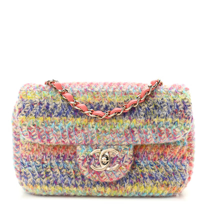 Chanel Knit Mini Rectangular Flap Orange Multicolor 1 of 10
