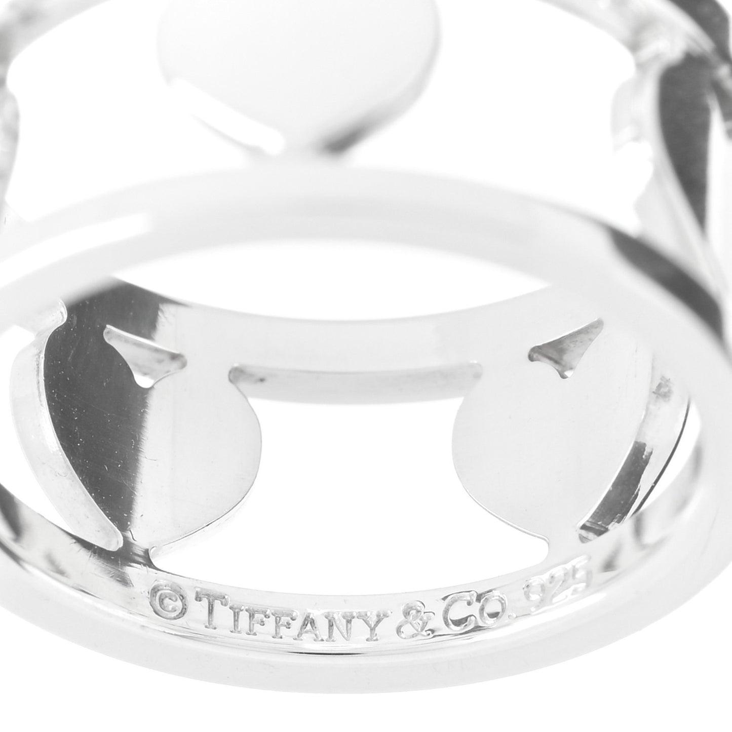 Sterling Silver Heart Stencil Band Ring 47 4