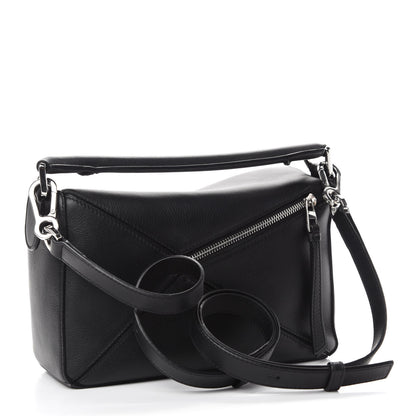 Loewe Calfskin Small Puzzle Bag Black 3 of 9