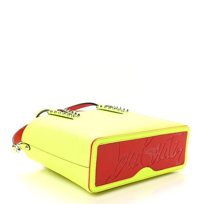 Christian Louboutin Patent Calfskin Loubinthesky Small Cabata Tote Fluo Yellow 4 of 10