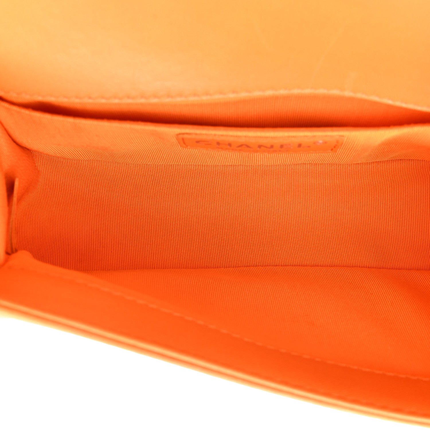 Chanel Lambskin Quilted Small Boy Flap Orange 5 of 16