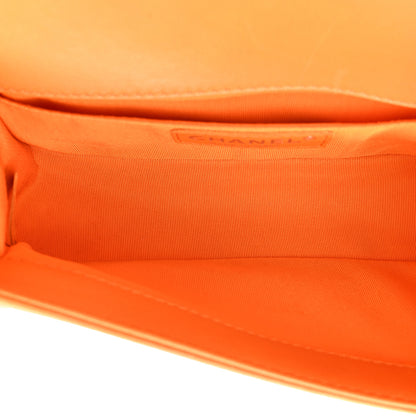Chanel Lambskin Quilted Small Boy Flap Orange 5 of 16