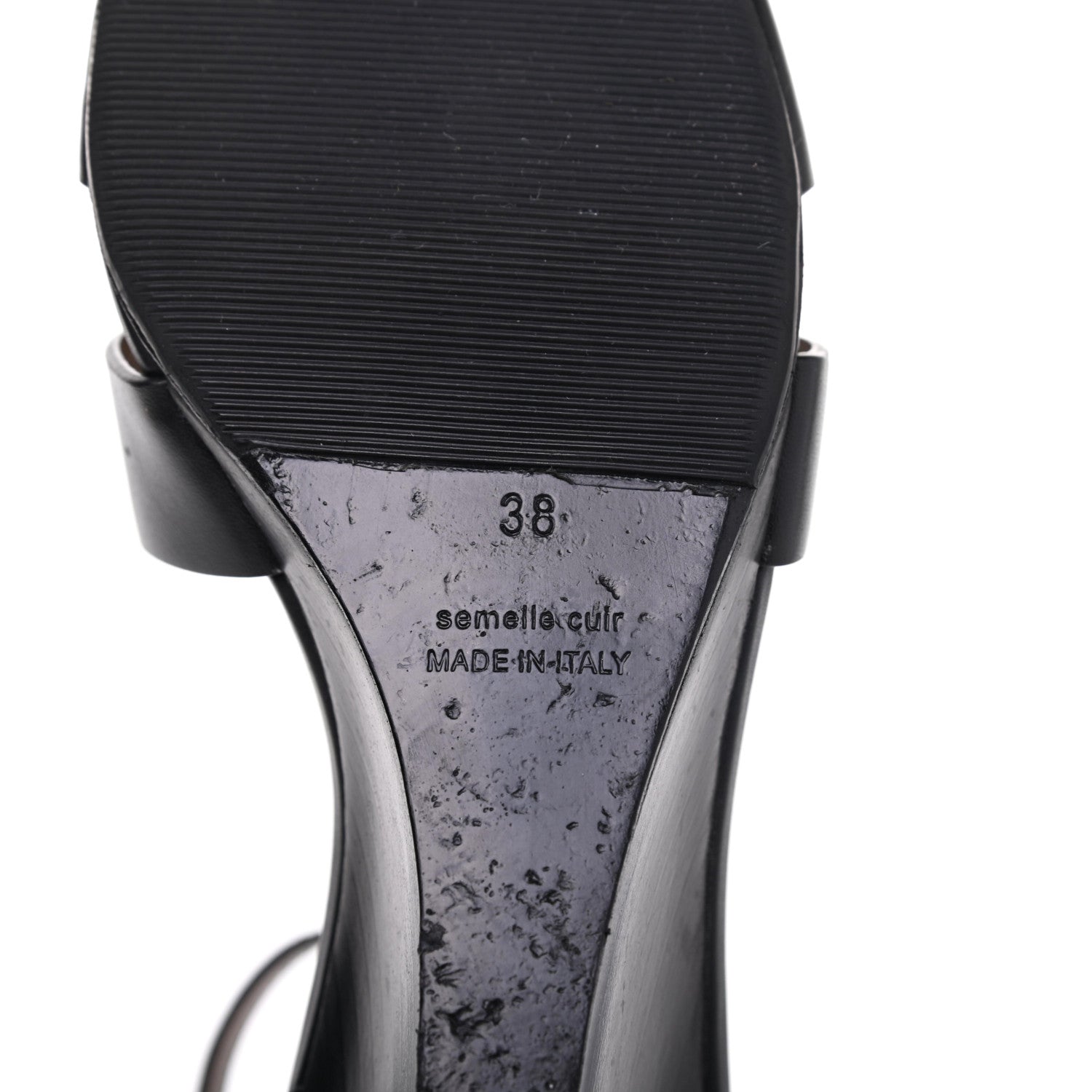 Hermes Calfskin Legend Wedge Sandals 38 Black 6 of 16