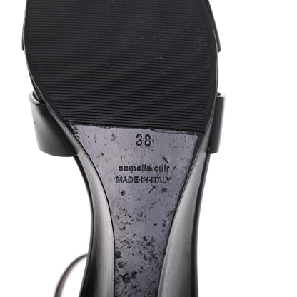 Hermes Calfskin Legend Wedge Sandals 38 Black 6 of 16