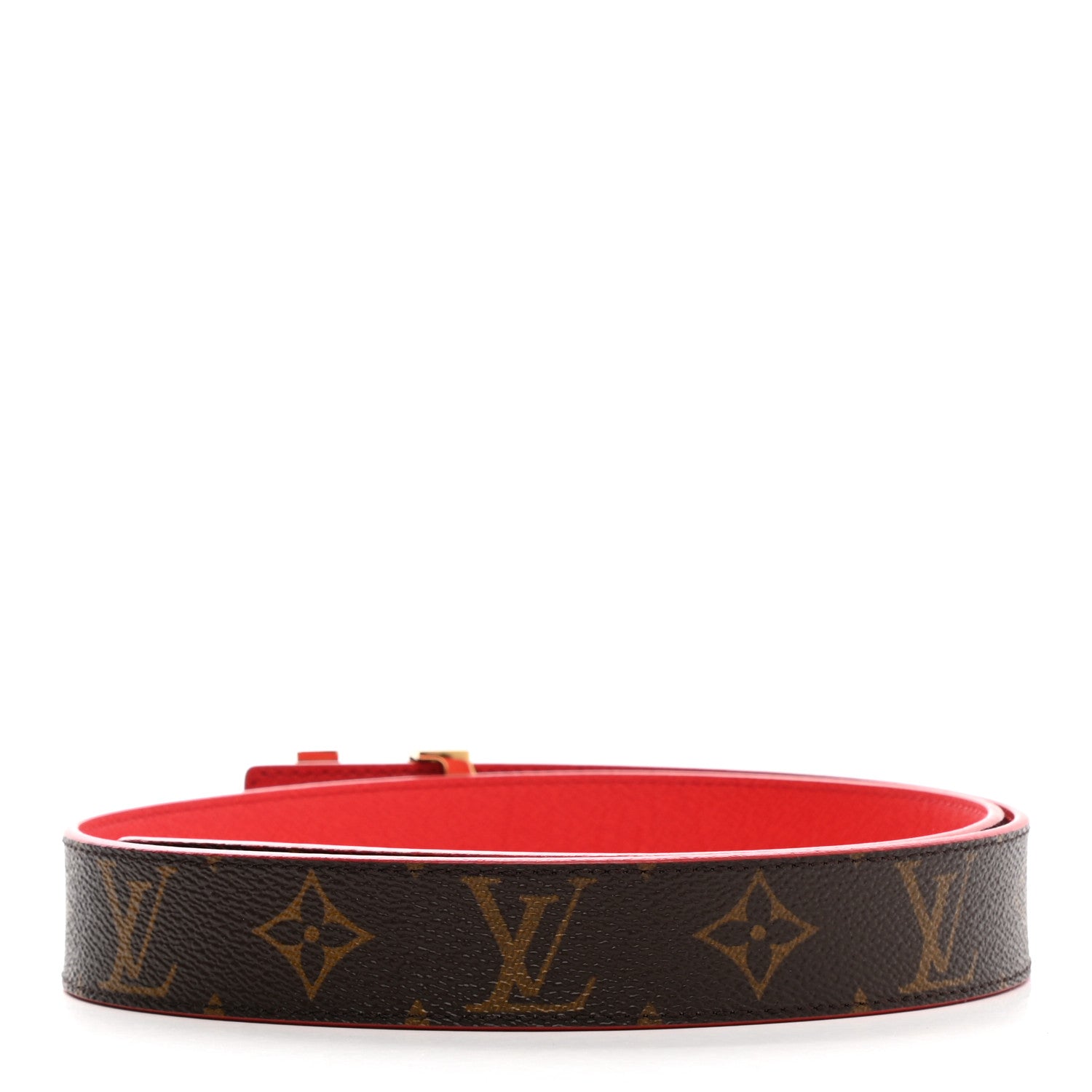 Louis Vuitton Monogram 30mm LV Initiales Reversible Belt 80 32 Coquelicot 2 of 7