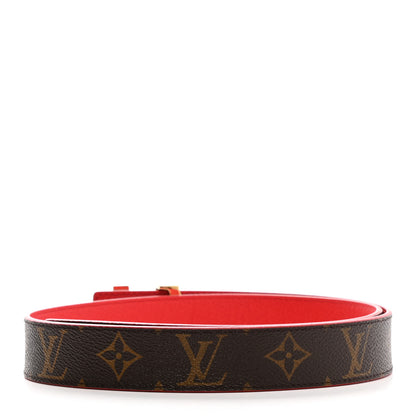 Louis Vuitton Monogram 30mm LV Initiales Reversible Belt 80 32 Coquelicot 2 of 7