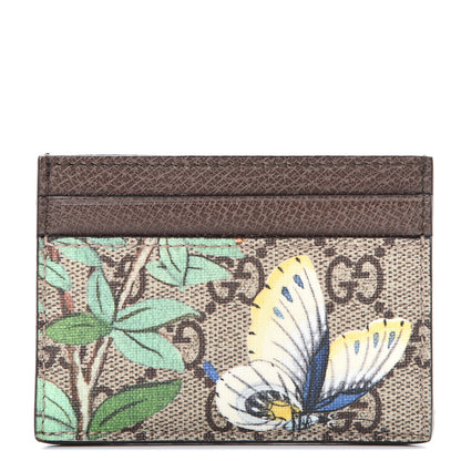 Gucci GG Supreme Monogram Tian Card Holder Beige Multicolor New Acero 1 of 8