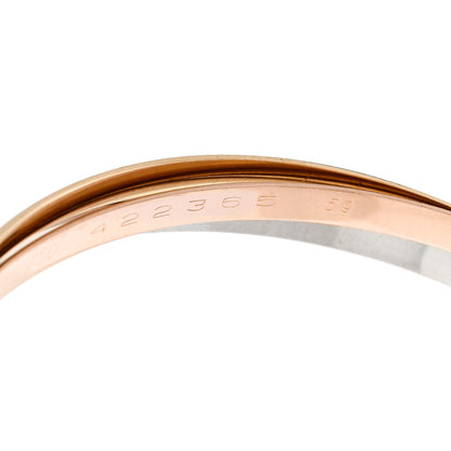 Cartier 18K Pink Yellow White Gold 3.5mm Trinity Bangle Bracelet 59 4 of 4