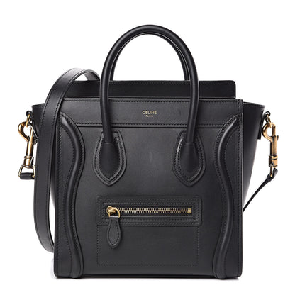Celine Smooth Calfskin Nano Luggage Black 1 of 12