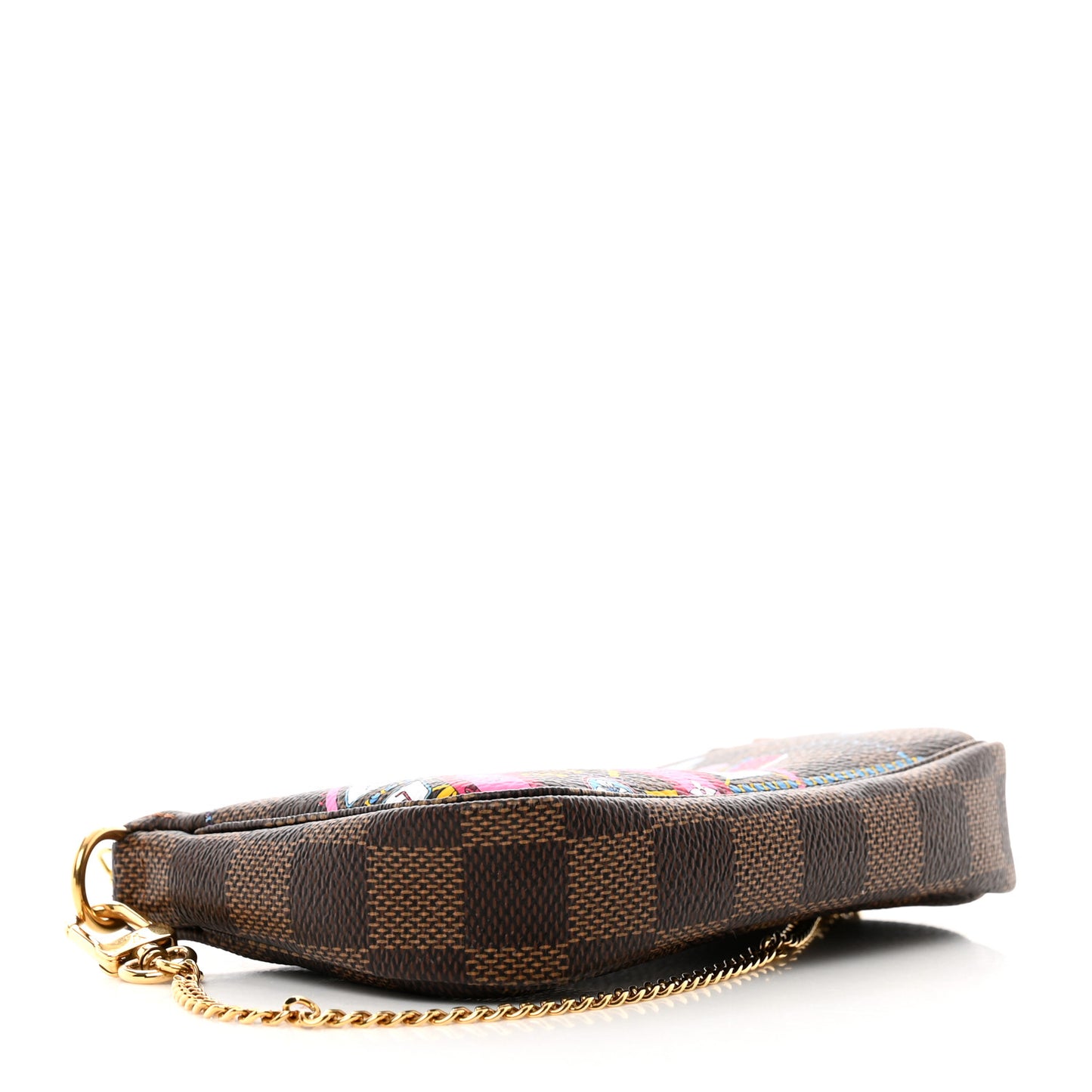 Damier Ebene 2020 Christmas Animation Big Wheel Mini Pochette Accessories Rose Ballerine