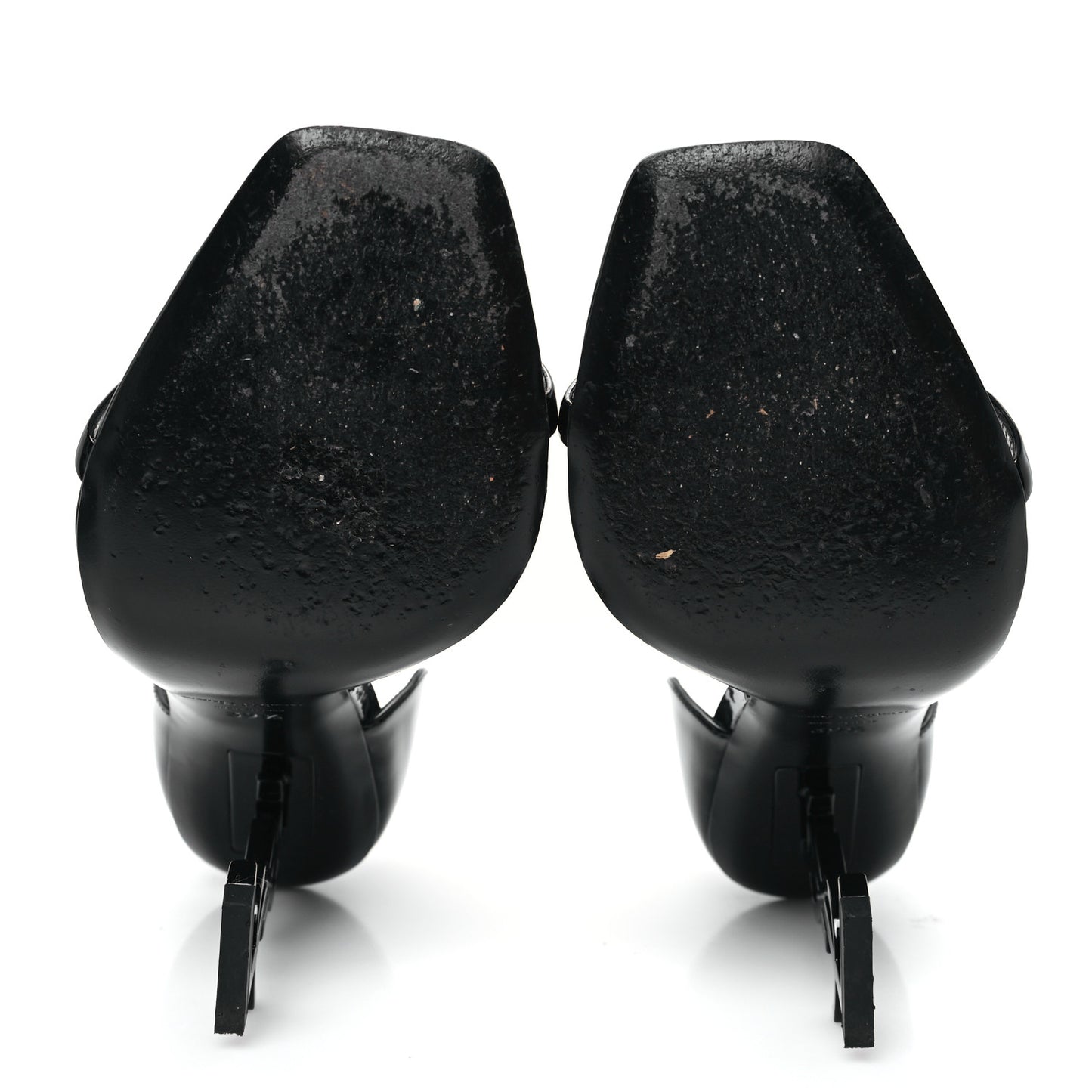 Patent Calfskin Opyum 110 Sandals 39.5 Black