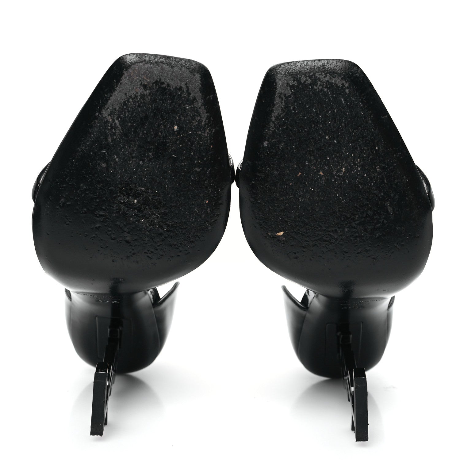 Saint Laurent Patent Calfskin Opyum 110 Sandals 39.5 Black 6 of 9
