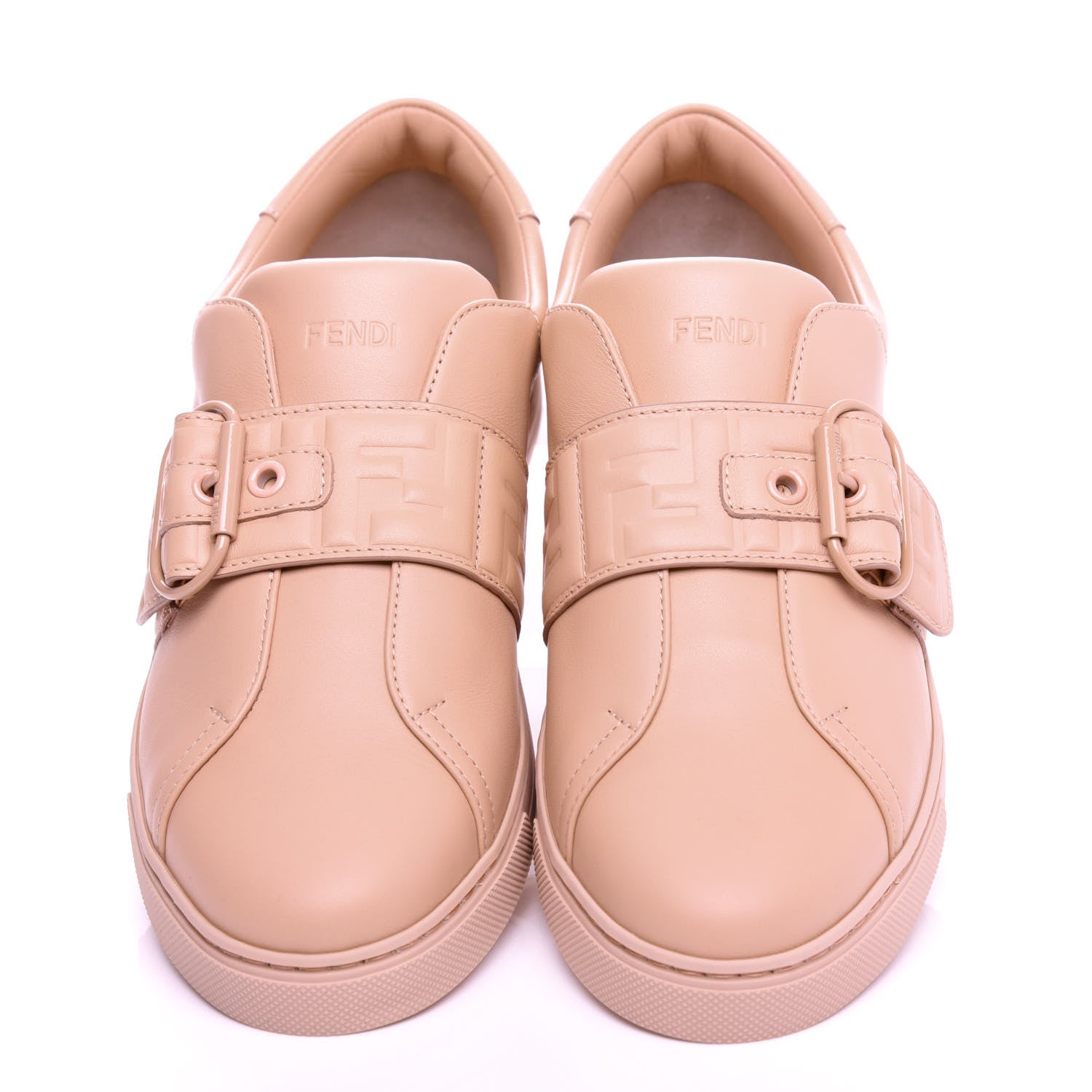 Fendi Vitello FF Embossed Womens Slip On Sneakers 41 Pink Burb 5 of 10