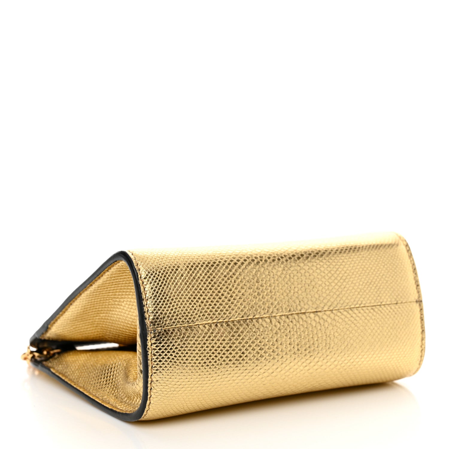 Tom Ford Snakeskin Small Cosmo T Lock Shoulder Bag Gold 4 of 13