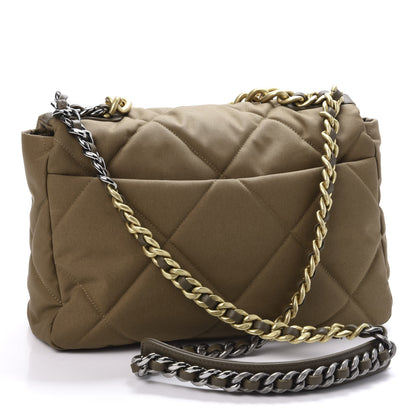 Chanel Canvas Quilted Large 19 Flap Bronze 3 of 12