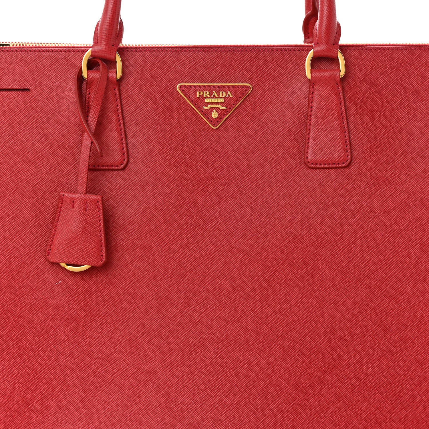 Prada Saffiano Lux Extra Large Galleria Double Zip Tote Fuoco 8 of 14
