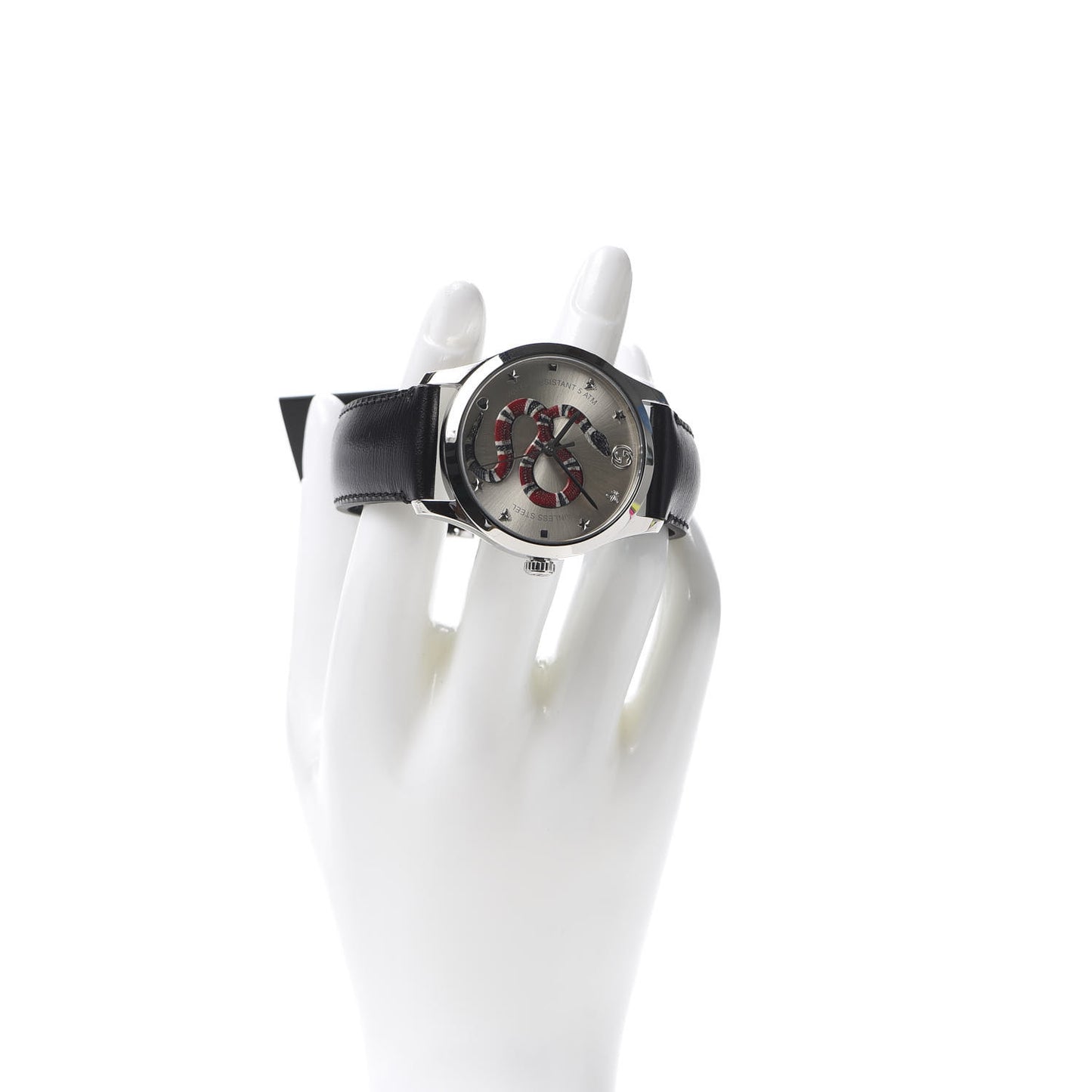 Stainless Steel Calfskin 38mm G-Timeless Snake Quartz Watch