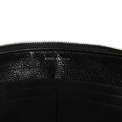 Chanel Caviar Quilted Large Zipped Clutch Black 6 of 8