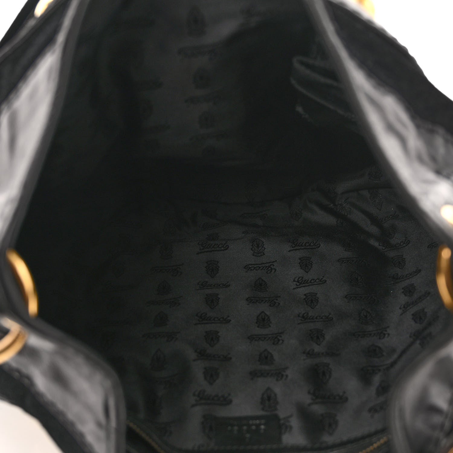 Gucci Calfskin Suede Fringe Babouska Hobo Black 5 of 15