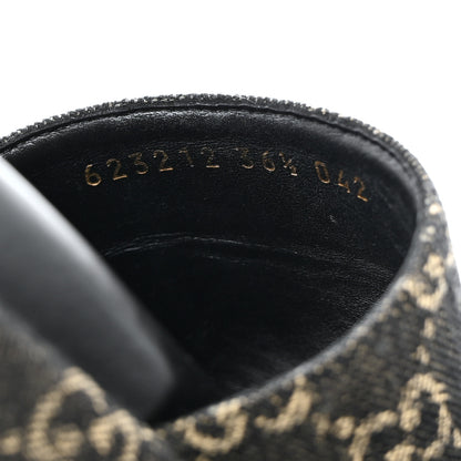 Gucci Jacquard Black Denim GG Monogram Angelina Platform 55mm Slide Sandals 36.5 Black Ivory 7 of 9