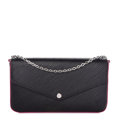 Louis Vuitton Epi Pochette Felicie Black Hot Pink 1 of 9