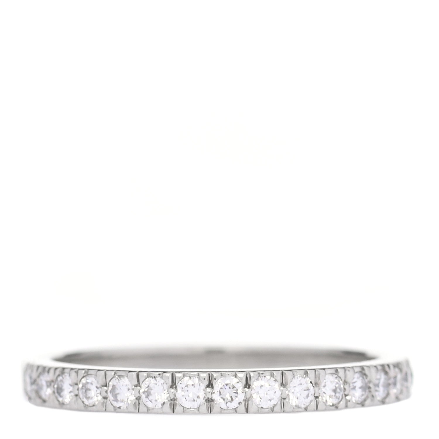Tiffany Platinum Diamond .24ctw Soleste Half Eternity Band Ring 50 5.5 1 of 4