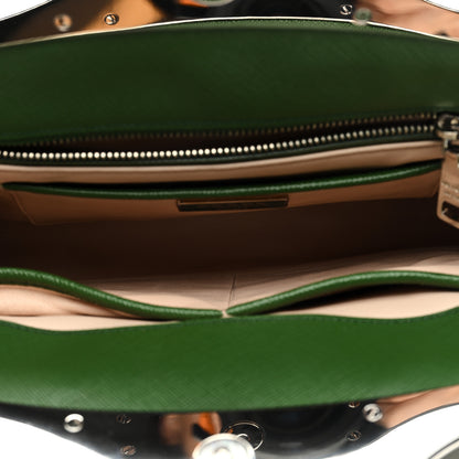Prada Saffiano 50s Car Clutch Green 5 of 6