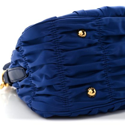 Prada Tessuto Nylon Gaufre Shopping Satchel Bluette 9 of 12