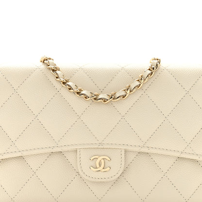 Chanel Caviar Quilted Phone Holder Wallet on Removable Chain White 11 of 13