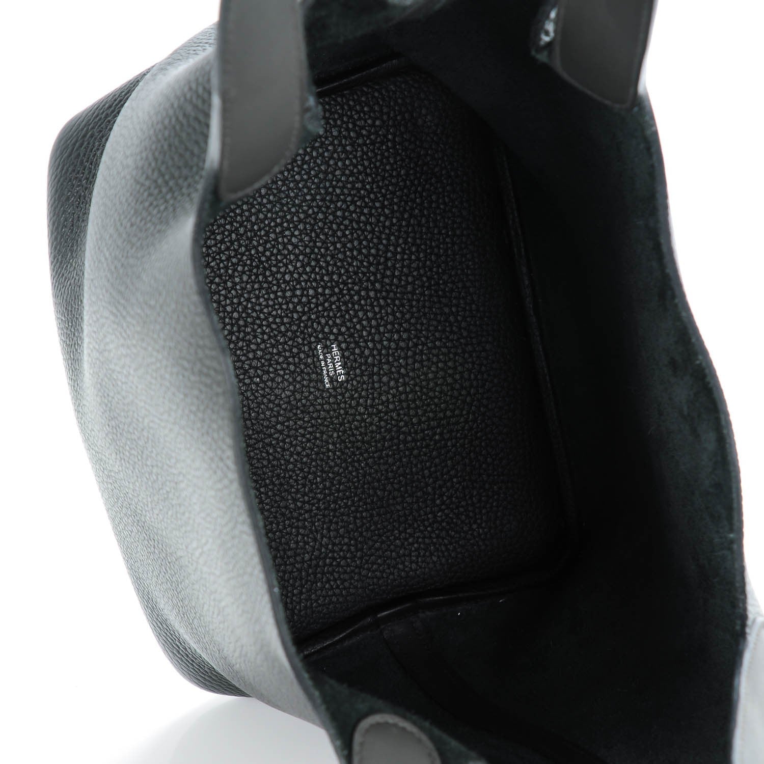 Hermes Taurillon Clemence Swift Bi-Color Picotin 22 MM Plomb Graphite 9 of 11