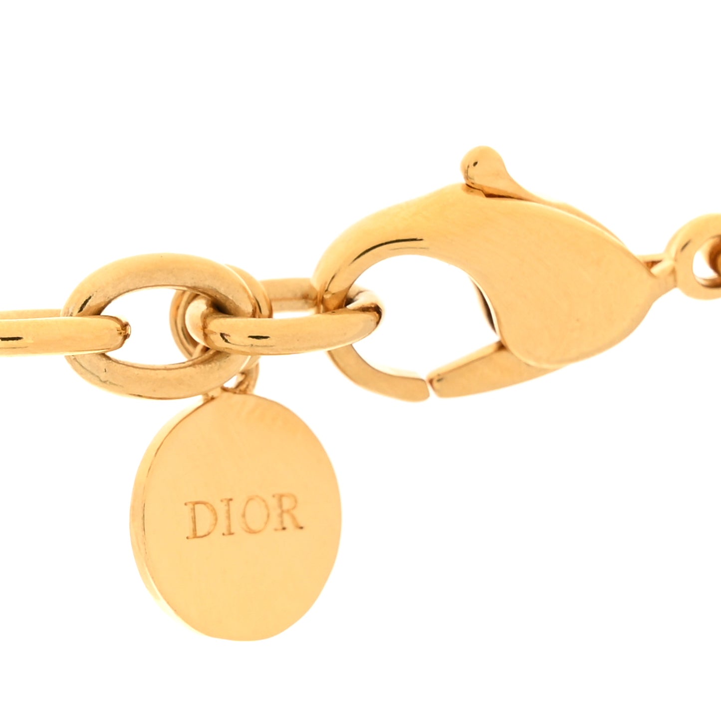 Metal CD Choker Necklace Gold