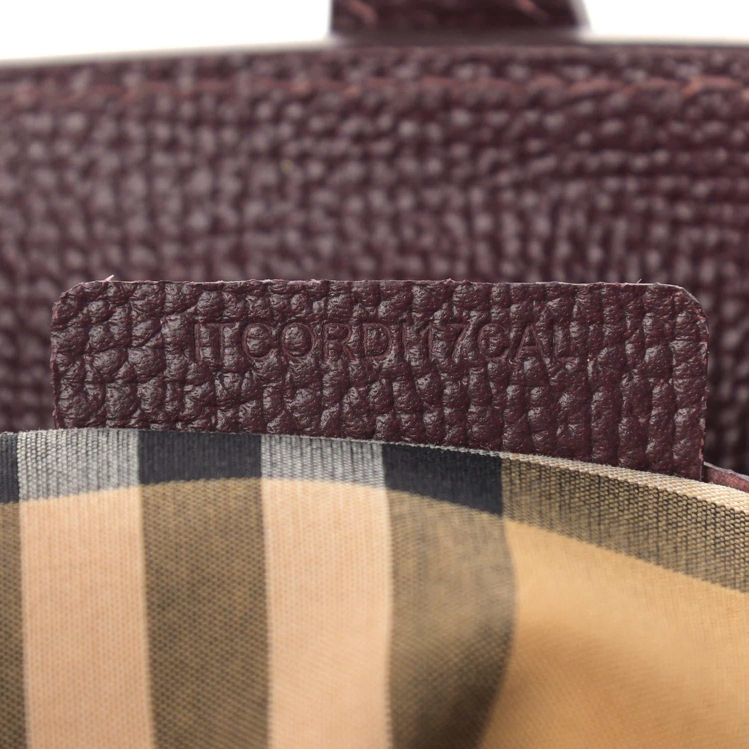 Burberry Derby Calfskin House Check Small Banner Tote Mahogany Red 8 of 21