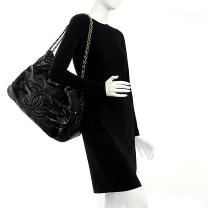 Chanel Vinyl XL Rock and Chain Flap Black 2 of 7