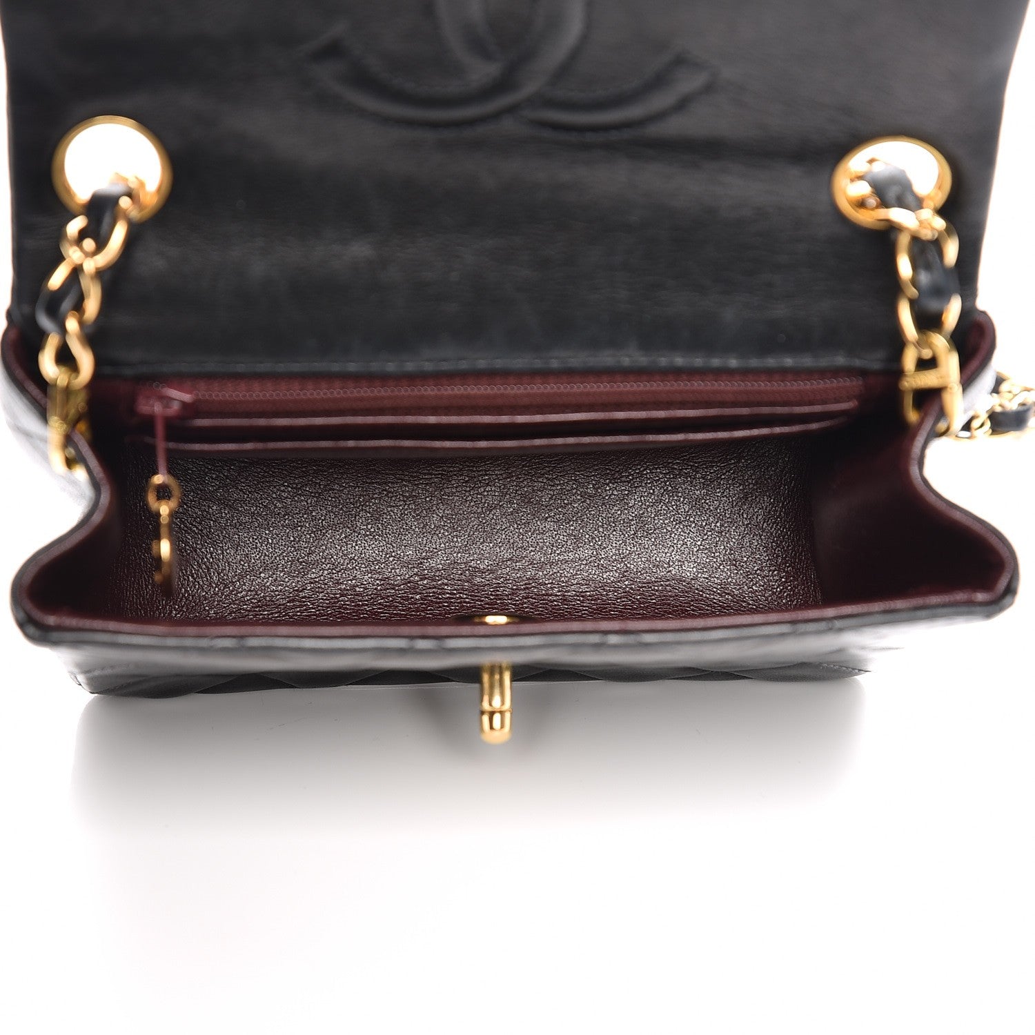 Chanel Lambskin Quilted Mini Square Flap Black 5 of 8