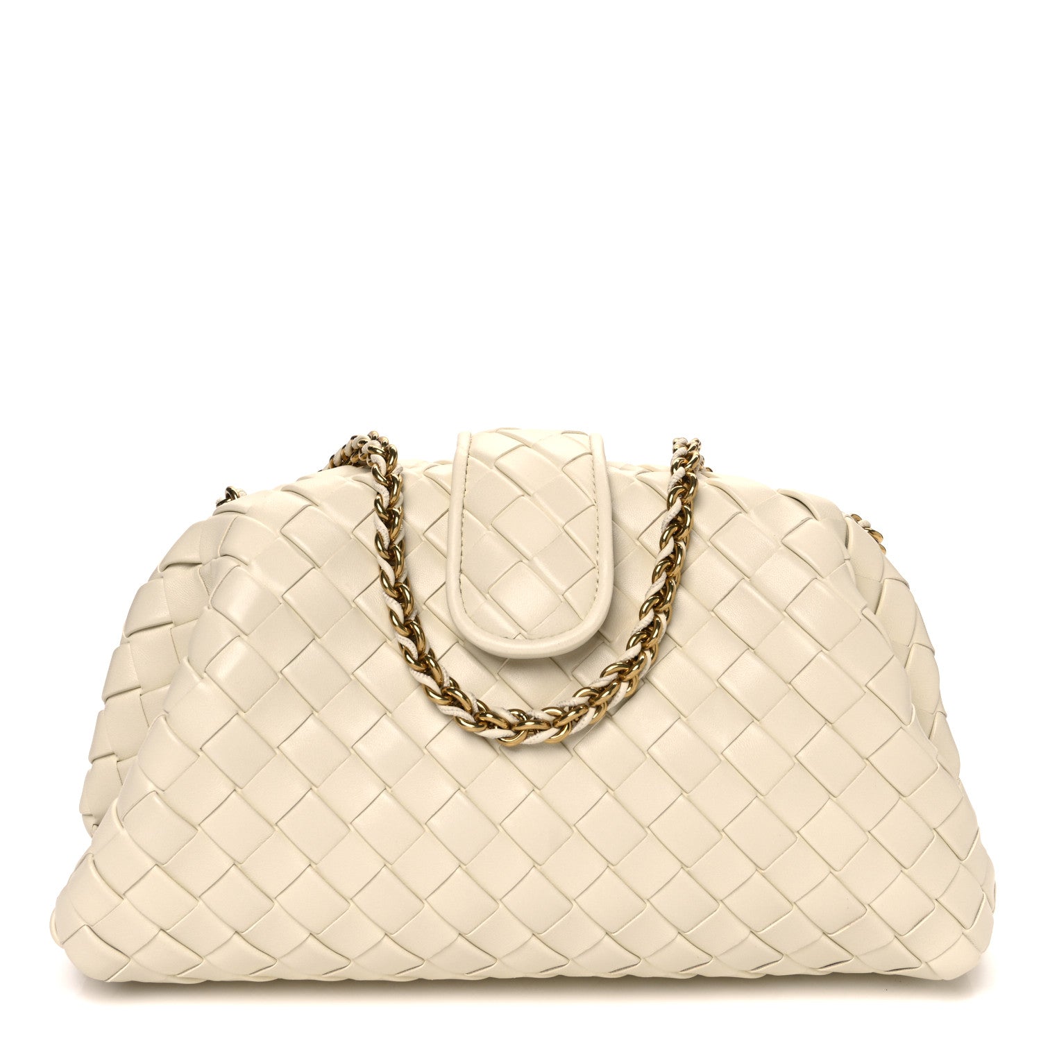 Bottega Veneta Nappa Intrecciato Small The Lauren 1980 Clutch With Chain String 1 of 13