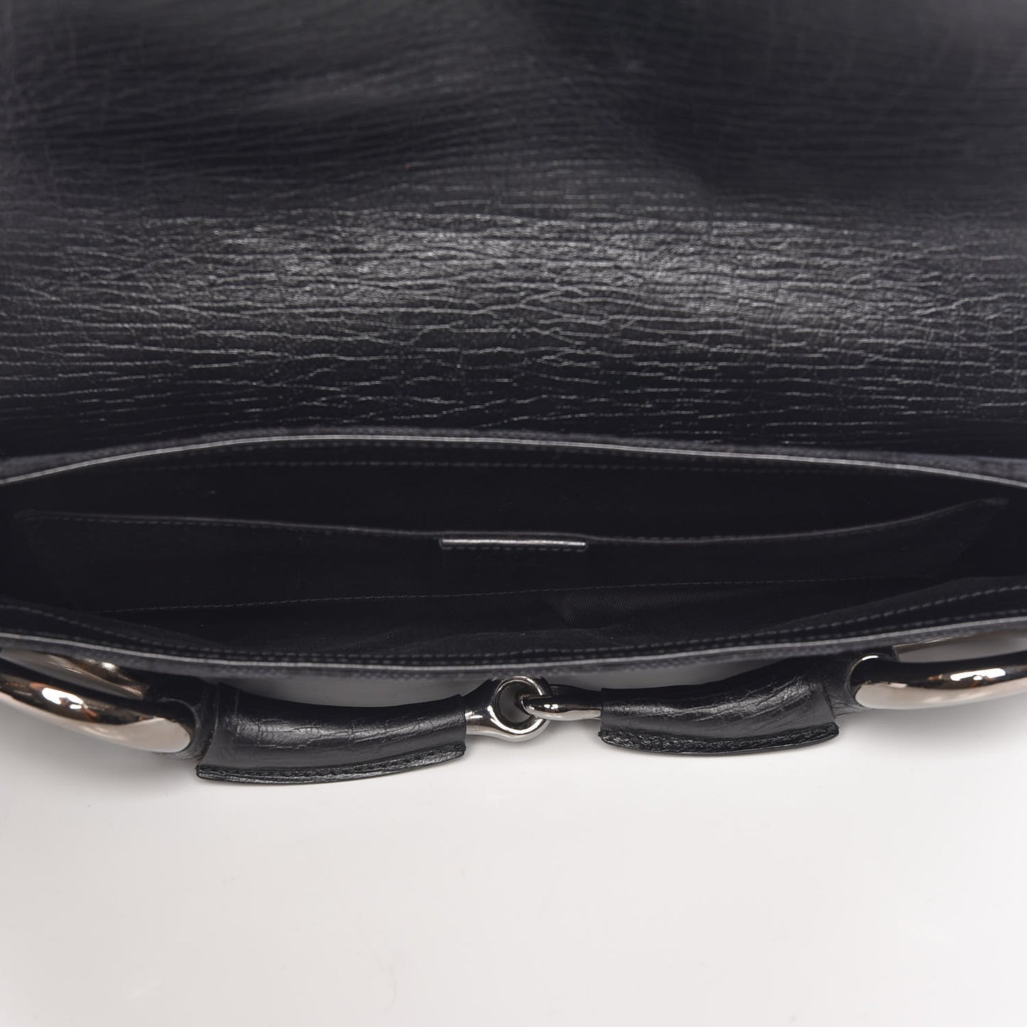 Monogram Horsebit Clutch Black