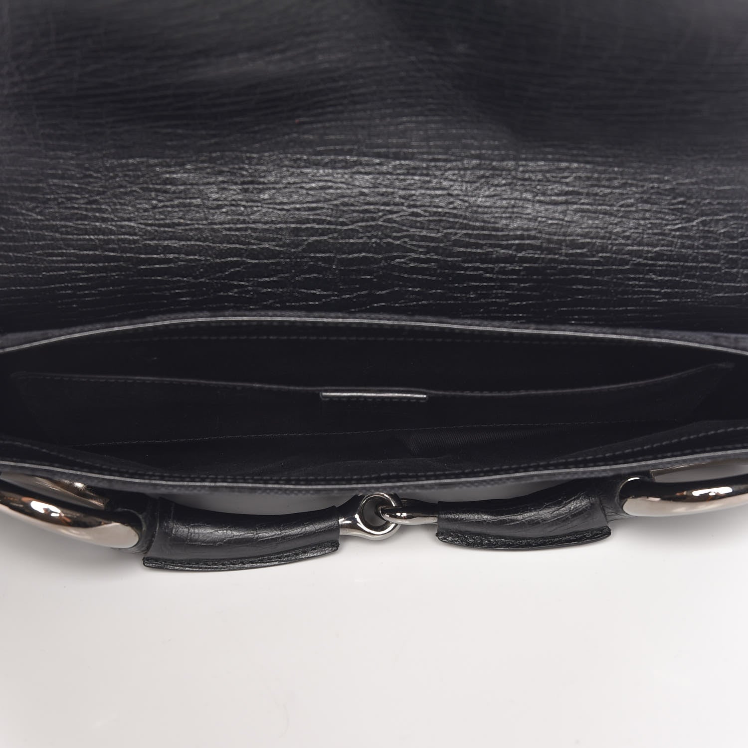 Gucci Monogram Horsebit Clutch Black 4 of 6