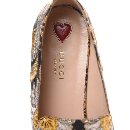 Gucci Brocade Floral Jacquard Dionysus Loafers 41 Black 8 of 10