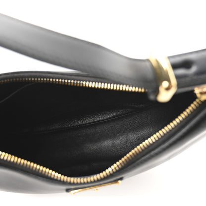 Prada Soft Calfskin Arque Shoulder Bag Black 5 of 9