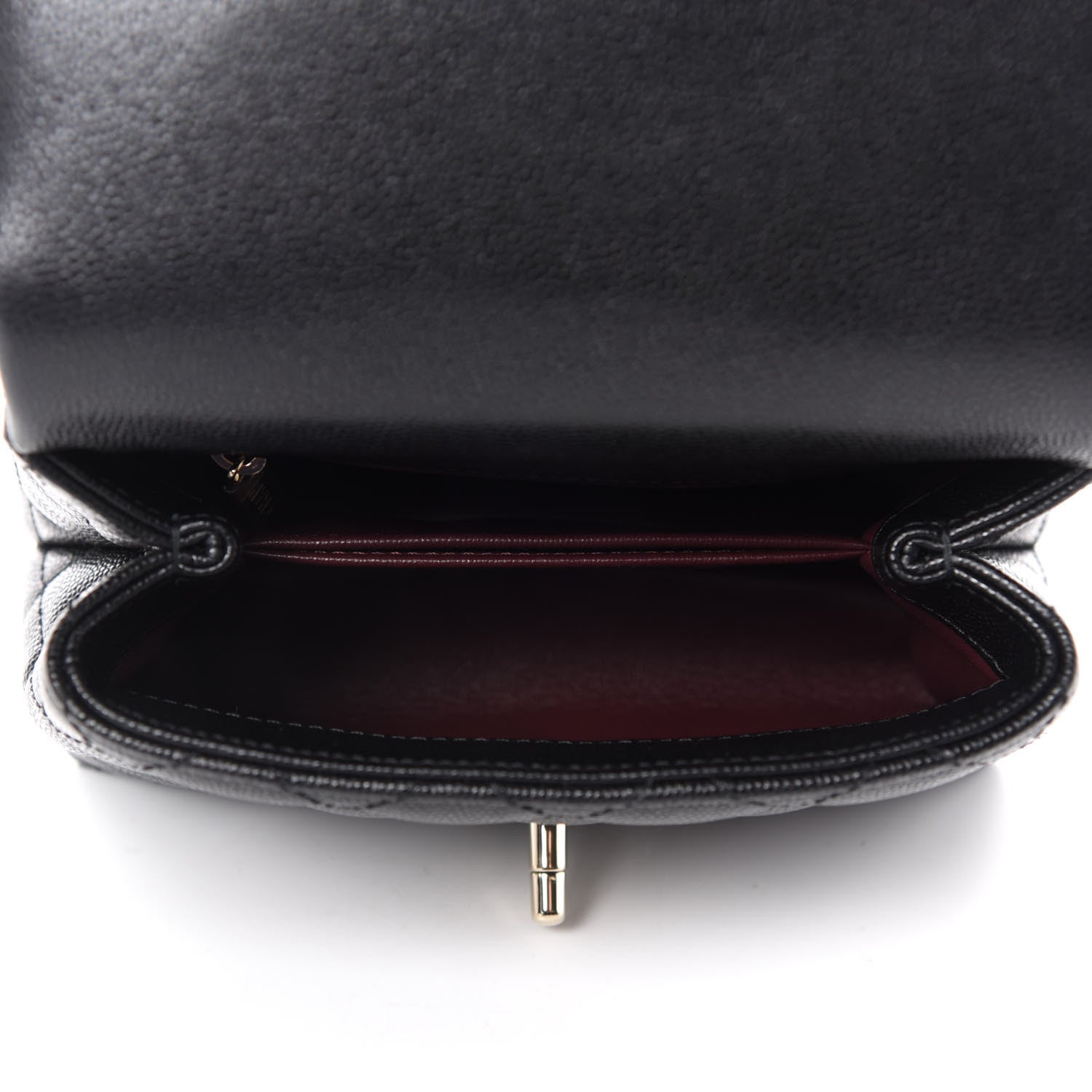 Chanel Caviar Lizard Embossed Quilted Extra Mini Coco Handle Flap Black 5 of 11